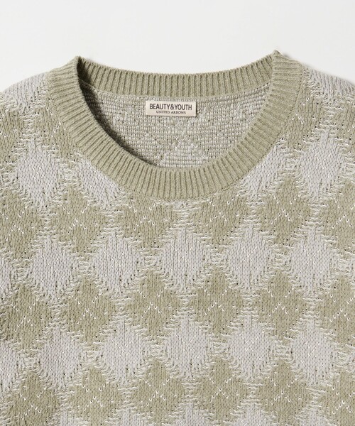 BEAUTY&YOUTH UNITED ARROWS（ビューティーアンドユースユナイテッドアローズ）の「ロンバス パターン クルーネック ニット ウォッシャブル（ニット/セーター・メンズ・ダークグレー/ライトグレー・XL/M/L/S）」の11枚目の写真