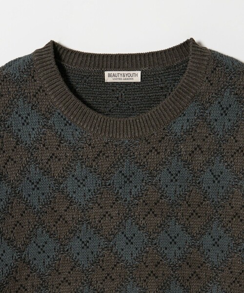 BEAUTY&YOUTH UNITED ARROWS（ビューティーアンドユースユナイテッドアローズ）の「ロンバス パターン クルーネック ニット ウォッシャブル（ニット/セーター・メンズ・ダークグレー/ライトグレー・XL/M/L/S）」の15枚目の写真