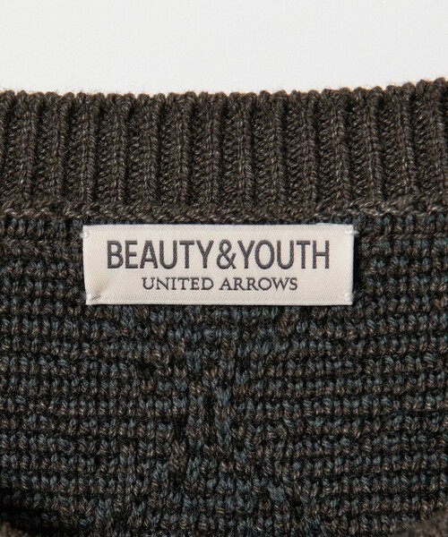 BEAUTY&YOUTH UNITED ARROWS（ビューティーアンドユースユナイテッドアローズ）の「ロンバス パターン クルーネック ニット ウォッシャブル（ニット/セーター・メンズ・ダークグレー/ライトグレー・XL/M/L/S）」の18枚目の写真