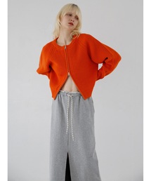 zip knit cardigan