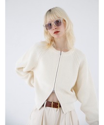 zip knit cardigan