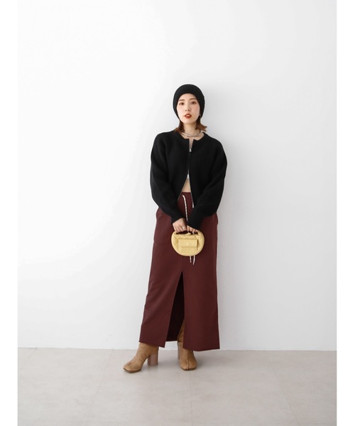 Katrin TOKYO(カトリーントーキョー)の「zip knit cardigan(カーディガン/ボレロ・レディース・アイボリー/ブラック/オレンジ・FREE/XS)」の20枚目の写真