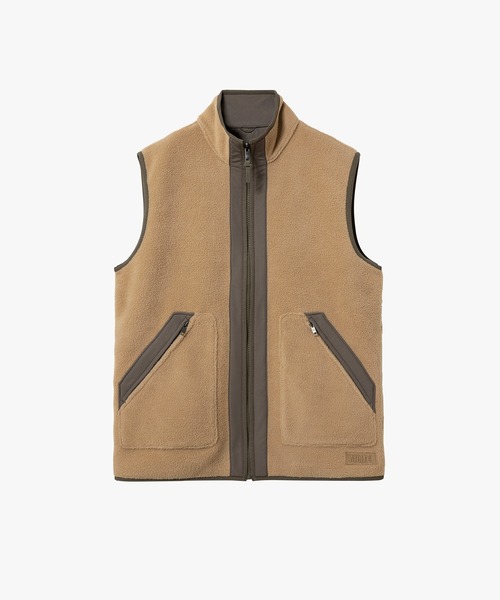 AIGLE（エーグル）の「リバーシブルフリースベスト T-Kit 2WAY（ベスト・メンズ・ブルー/ベージュ/ダークネイビー・S/L/XL/M）」の5枚目の写真