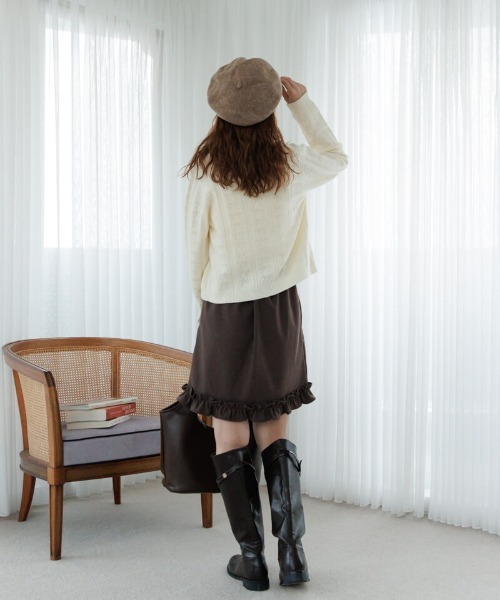 flower（フラワー）の「フリルミニスカート（スカート・レディース・ブラウン・FREE）」の5枚目の写真