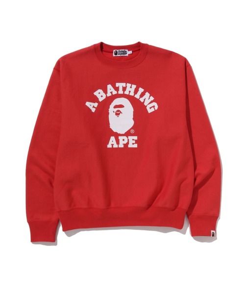 A BATHING APE（アベイシングエイプ）の「CLASSIC COLLEGE CREWNECK SWEATSHIRT（スウェット・メンズ・グレー/ブラック/ネイビー/レッド・MEDIUM/X-LARGE/LARGE/SMALL/XX-LARGE）」の4枚目の写真