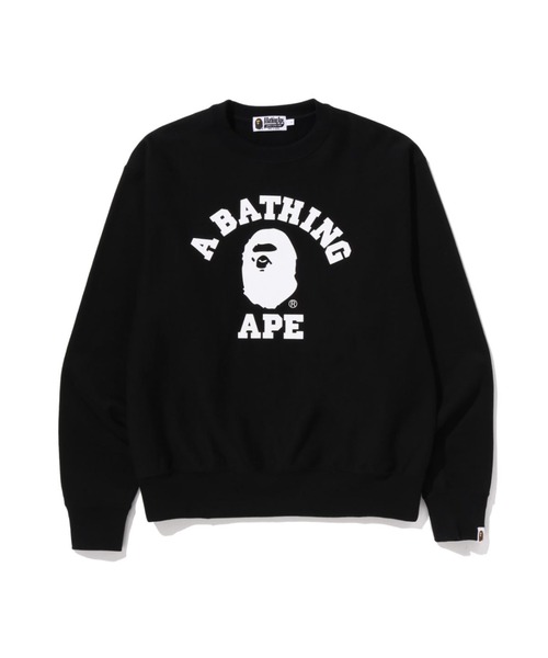 A BATHING APE（アベイシングエイプ）の「CLASSIC COLLEGE CREWNECK SWEATSHIRT（スウェット・メンズ・グレー/ブラック/ネイビー/レッド・MEDIUM/X-LARGE/LARGE/SMALL/XX-LARGE）」の2枚目の写真