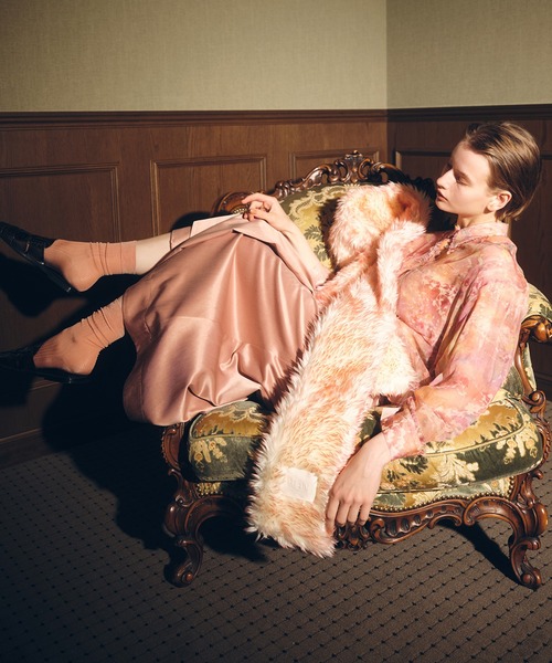 IRENENNE(アイレネ)の「シアーシャツw/フローラル&ミネラルプリント / Sheer Shirt w/Floral & Mineral Print(シャツ/ブラウス・レディース・ライトピンク/ブラウン・36/38)」の4枚目の写真