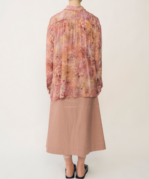 IRENENNE(アイレネ)の「シアーシャツw/フローラル&ミネラルプリント / Sheer Shirt w/Floral & Mineral Print(シャツ/ブラウス・レディース・ライトピンク/ブラウン・36/38)」の8枚目の写真