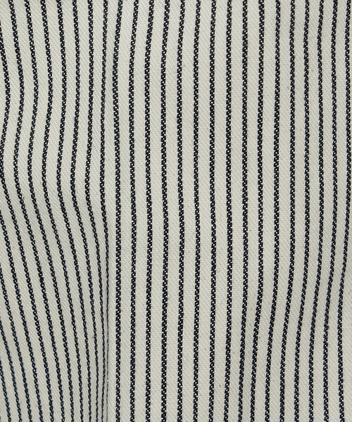 COMME CA Wardrobe(コムサワードローブ)の「〔 +サイズ 〕ヒッコリーストライプ パンツ(スラックス・レディース・ネイビー/キナリ・13号)」の13枚目の写真