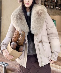 ベージュ ファー付きジャケット WILLSELECTION｜FOXファー付きショートダウン | Rakuten Fashion(楽天