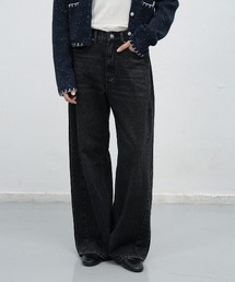 【GENERAL IDEA】スナップワイドデニムパンツ / SNAP DETAIL WIDE DENIM PANTS