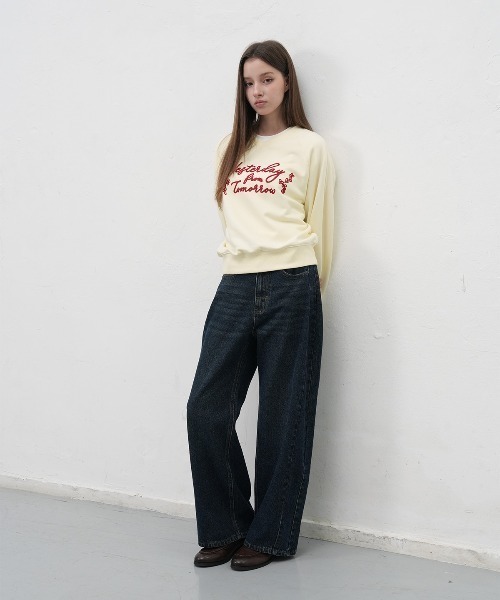 GENERAL IDEA（ジェネラルアイデア）の「【GENERAL IDEA】スナップワイドデニムパンツ / SNAP DETAIL WIDE DENIM PANTS（デニムパンツ・レディース・ブラック/ネイビー・L/M/S）」の10枚目の写真