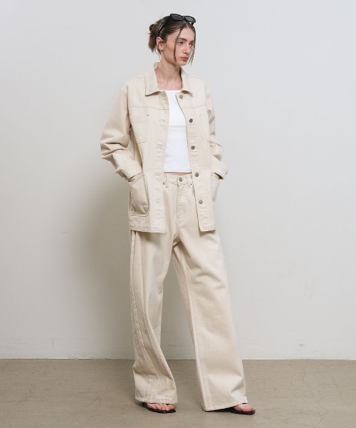 GENERAL IDEA（ジェネラルアイデア）の「【GENERAL IDEA】スナップワイドデニムパンツ / SNAP DETAIL WIDE DENIM PANTS（デニムパンツ・レディース・ブラック/ネイビー・L/M/S）」の22枚目の写真