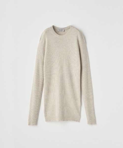 JOHN SMEDLEY(ジョンスメドレー)の「クルーネック リブ長袖プルオーバー(ニット/セーター・レディース・グレー系その他/ブラック/レッド系その他/ホワイト/ダークネイビー・S/XS)」の4枚目の写真