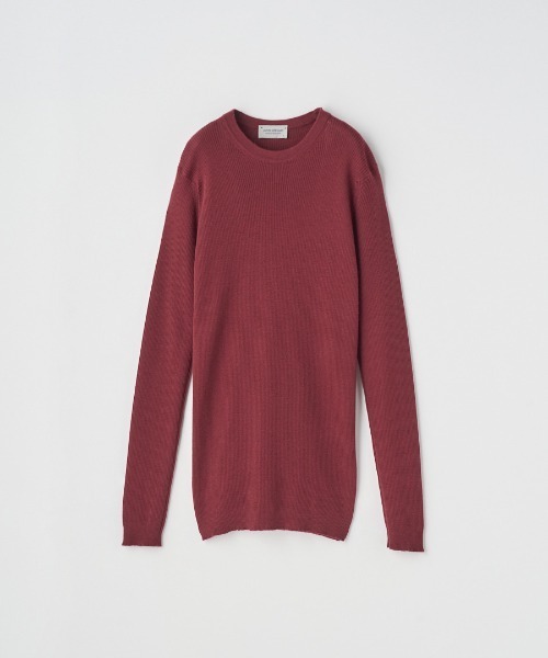 JOHN SMEDLEY(ジョンスメドレー)の「クルーネック リブ長袖プルオーバー(ニット/セーター・レディース・グレー系その他/ブラック/レッド系その他/ホワイト/ダークネイビー・S/XS)」の5枚目の写真