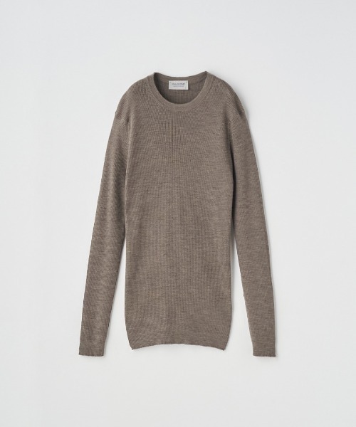 JOHN SMEDLEY(ジョンスメドレー)の「クルーネック リブ長袖プルオーバー(ニット/セーター・レディース・グレー系その他/ブラック/レッド系その他/ホワイト/ダークネイビー・S/XS)」の6枚目の写真