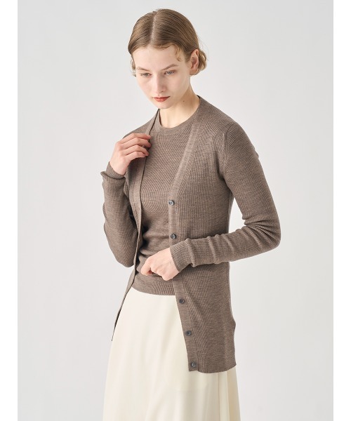JOHN SMEDLEY(ジョンスメドレー)の「クルーネック リブ長袖プルオーバー(ニット/セーター・レディース・グレー系その他/ブラック/レッド系その他/ホワイト/ダークネイビー・S/XS)」の12枚目の写真