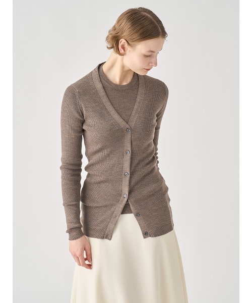 JOHN SMEDLEY(ジョンスメドレー)の「クルーネック リブ長袖プルオーバー(ニット/セーター・レディース・グレー系その他/ブラック/レッド系その他/ホワイト/ダークネイビー・S/XS)」の13枚目の写真