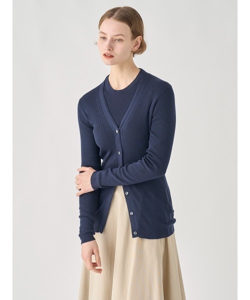 JOHN SMEDLEY(ジョンスメドレー)の「クルーネック リブ長袖プルオーバー(ニット/セーター・レディース・グレー系その他/ブラック/レッド系その他/ホワイト/ダークネイビー・S/XS)」の22枚目の写真