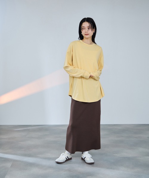 Mac-House(マックハウス)の「milli del'air オーバーサイズカットソー(Tシャツ/カットソー・レディース・オフホワイト/ブラック/イエロー・M)」の14枚目の写真
