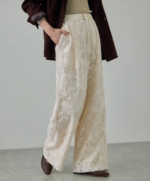 フラワーレースイージーパンツ（その他パンツ）｜ROPE'（ロペ）の