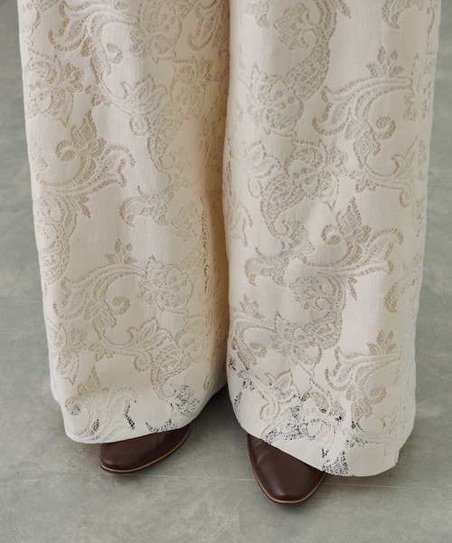 ROPE'（ロペ）の「フラワーレースイージーパンツ（その他パンツ・レディース・ホワイト系その他2/ブラック・FREE）」の4枚目の写真