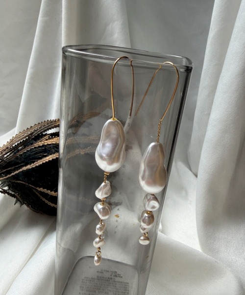 Rechic（リシック）の「【hidekaさんコラボ】バロックパール ドロップピアス（ピアス（両耳用）・レディース・ゴールド・FREE）」の11枚目の写真