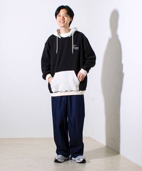 GLOSTER（グロスター）の「【BOY BACK FANCYシリーズ】スウェットフーディ（パーカー・メンズ・ブラック/ライトグレー/キナリ・S/M/L）」の17枚目の写真