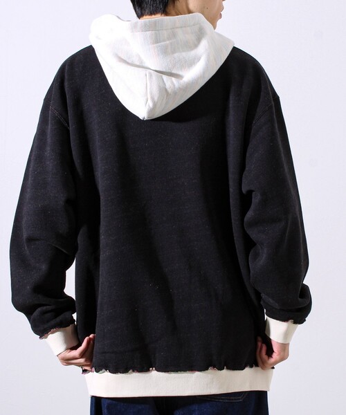 GLOSTER（グロスター）の「【BOY BACK FANCYシリーズ】スウェットフーディ（パーカー・メンズ・ブラック/ライトグレー/キナリ・S/M/L）」の20枚目の写真
