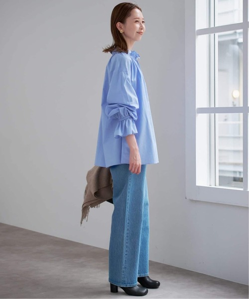 SLOBE IENA（スローブイエナ）の「《WEB限定/追加2》タイプライターフリルカラーブラウス（シャツ/ブラウス・レディース・サックスブルー・FREE）」の16枚目の写真