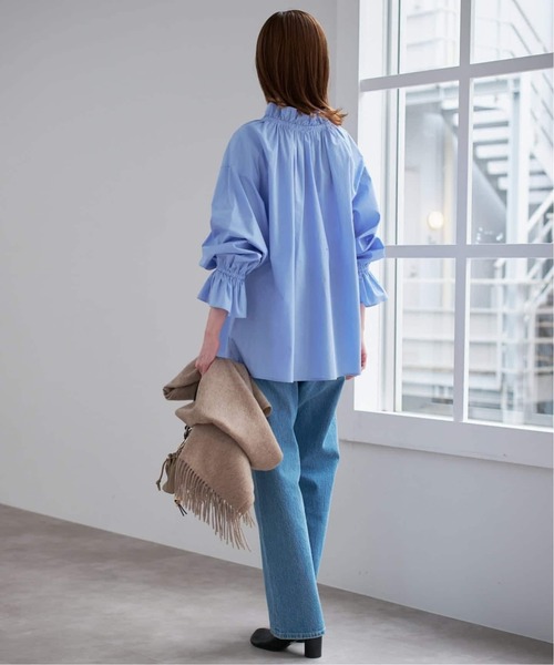 SLOBE IENA（スローブイエナ）の「《WEB限定/追加2》タイプライターフリルカラーブラウス（シャツ/ブラウス・レディース・サックスブルー・FREE）」の17枚目の写真