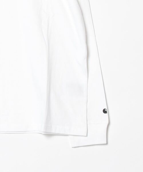 Carhartt WIP(カーハートダブリューアイピー)の「L/S BASE T-SHIRT(Tシャツ/カットソー・メンズ・ホワイト/ブラック・X-LARGE/LARGE/MEDIUM)」の3枚目の写真