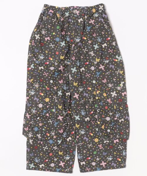 L.H.P(エルエイチピー)の「CFIERCE/フィアス/Small stickers Printed wide-leg pants(その他パンツ・レディース・ブラック/ホワイト・M/S)」の8枚目の写真