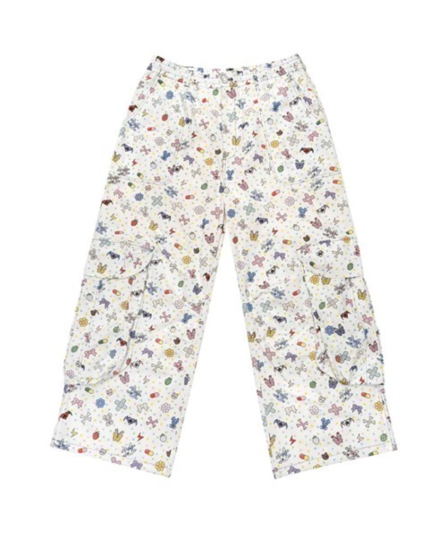 L.H.P(エルエイチピー)の「CFIERCE/フィアス/Small stickers Printed wide-leg pants(その他パンツ・レディース・ブラック/ホワイト・M/S)」の6枚目の写真