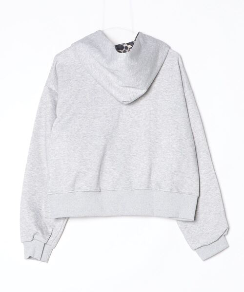 gossip！ロサンゼルス（ゴシップロサンゼルス）の「Y2K 【秋冬新作】レオパード  刺繍フードゆったり パーカー（パーカー・レディース・グレー・M）」の2枚目の写真