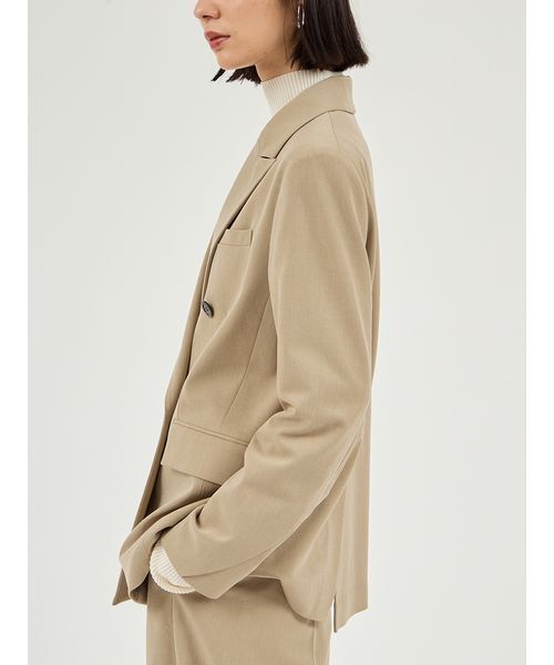 emmi（エミ）の「【セットアップ対応】ダブルブレストテーラードジャケット（テーラードジャケット・レディース・オリーブ/グレー・0/1）」の6枚目の写真