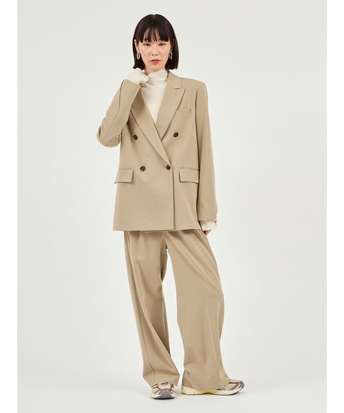 emmi（エミ）の「【セットアップ対応】ダブルブレストテーラードジャケット（テーラードジャケット・レディース・オリーブ/グレー・0/1）」の11枚目の写真