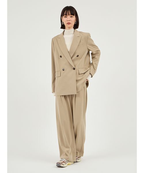 emmi（エミ）の「【セットアップ対応】ダブルブレストテーラードジャケット（テーラードジャケット・レディース・オリーブ/グレー・0/1）」の12枚目の写真