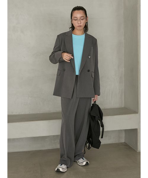 emmi（エミ）の「【セットアップ対応】ダブルブレストテーラードジャケット（テーラードジャケット・レディース・オリーブ/グレー・0/1）」の16枚目の写真