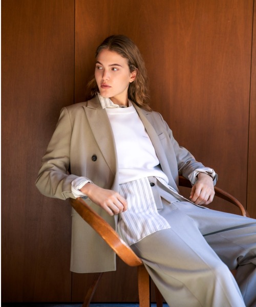 emmi（エミ）の「【セットアップ対応】ダブルブレストテーラードジャケット（テーラードジャケット・レディース・オリーブ/グレー・0/1）」の21枚目の写真
