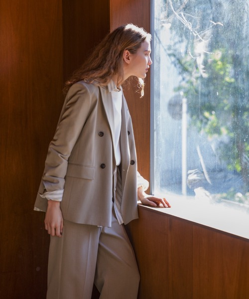 emmi（エミ）の「【セットアップ対応】ダブルブレストテーラードジャケット（テーラードジャケット・レディース・オリーブ/グレー・0/1）」の22枚目の写真