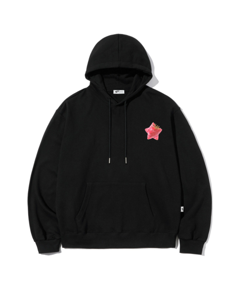 ESCAPEFROM（エスケープフロム）の「スターベリープリントフードパーカー ブラック（パーカー・レディース・その他・LARGE/X-LARGE/MEDIUM）」の2枚目の写真