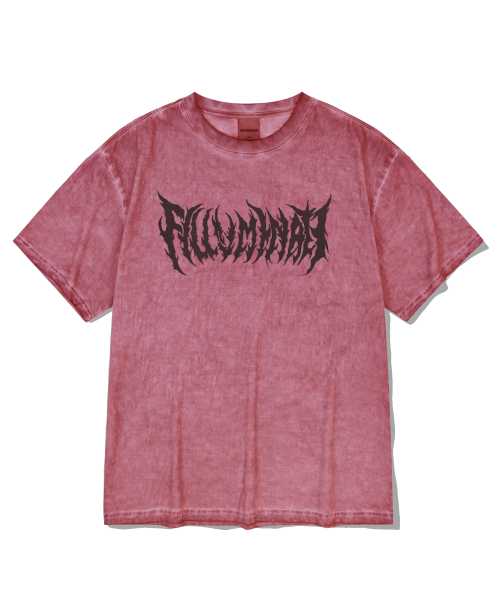 F.ILLUMINATE(フィルミネイト)の「ゴスロゴピグメントTシャツ-ワイン(Tシャツ/カットソー・レディース・その他・SMALL/MEDIUM/LARGE)」の1枚目の写真