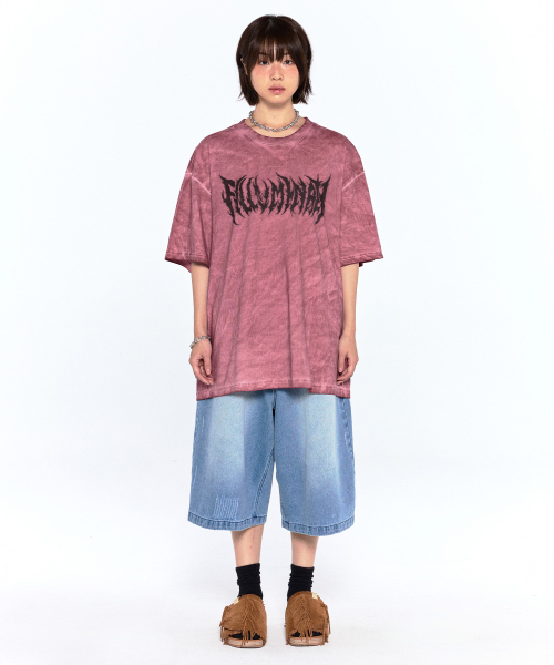 F.ILLUMINATE(フィルミネイト)の「ゴスロゴピグメントTシャツ-ワイン(Tシャツ/カットソー・レディース・その他・SMALL/MEDIUM/LARGE)」の4枚目の写真