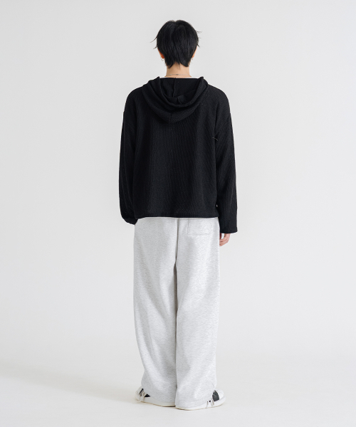 LEMAIN SECOND（リメインセカンド）の「ONE-TUCK WIDE SWEAT PANTS [WHITE MELANGE] - FLEECE ver（スウェットパンツ・レディース・その他・SMALL/MEDIUM/LARGE/X-LARGE/XX-LARGE）」の3枚目の写真