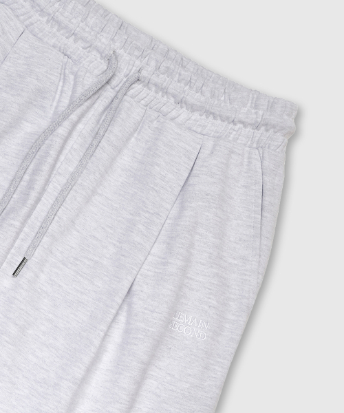 LEMAIN SECOND（リメインセカンド）の「ONE-TUCK WIDE SWEAT PANTS [WHITE MELANGE] - FLEECE ver（スウェットパンツ・レディース・その他・SMALL/MEDIUM/LARGE/X-LARGE/XX-LARGE）」の8枚目の写真