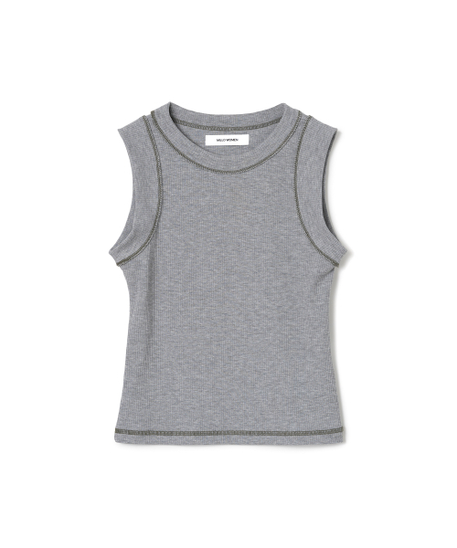 MILLO WOMEN（ミロウーマン）の「ステッチスリーブレストップ[メランジグレー]（Tシャツ/カットソー・レディース・その他・FREE）」の2枚目の写真