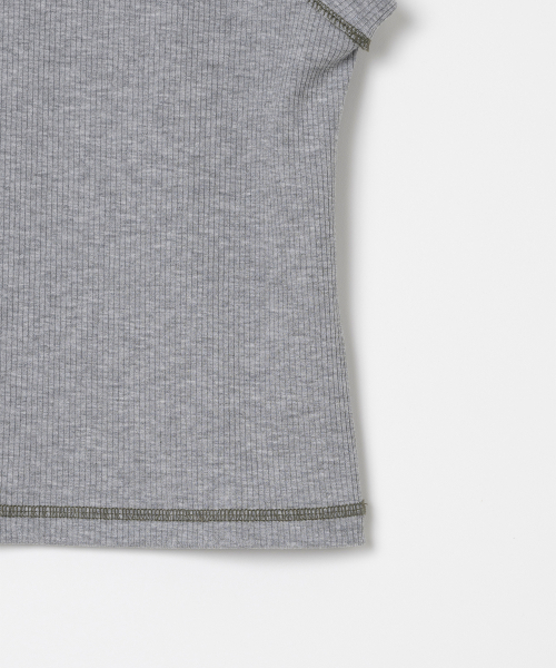 MILLO WOMEN（ミロウーマン）の「ステッチスリーブレストップ[メランジグレー]（Tシャツ/カットソー・レディース・その他・FREE）」の5枚目の写真
