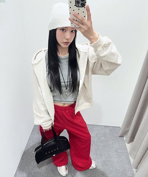 MILLO WOMEN（ミロウーマン）の「ステッチスリーブレストップ[メランジグレー]（Tシャツ/カットソー・レディース・その他・FREE）」の7枚目の写真