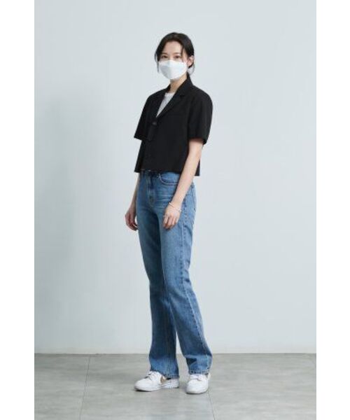 MUSINSA STANDARD WOMAN（ムシンサスタンダードウーマン）の「女性用軽量クロップド半袖ブレザー[ブラック]（テーラードジャケット・レディース・その他・SMALL/MEDIUM/LARGE/X-SMALL）」の18枚目の写真